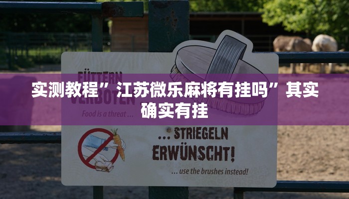实测教程”江苏微乐麻将有挂吗”其实确实有挂