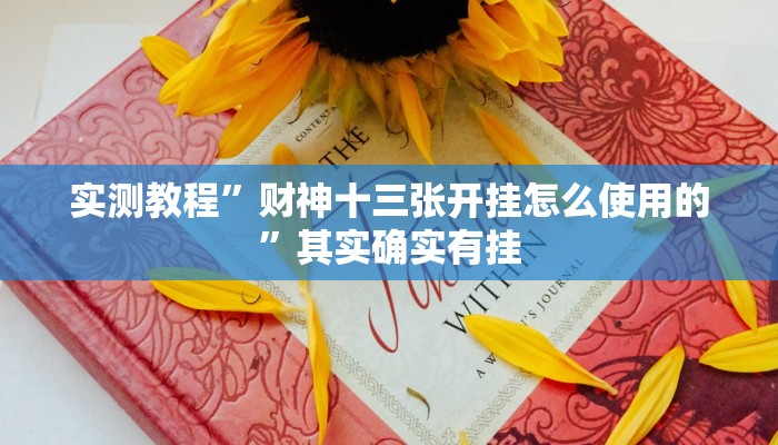 实测教程”财神十三张开挂怎么使用的”其实确实有挂