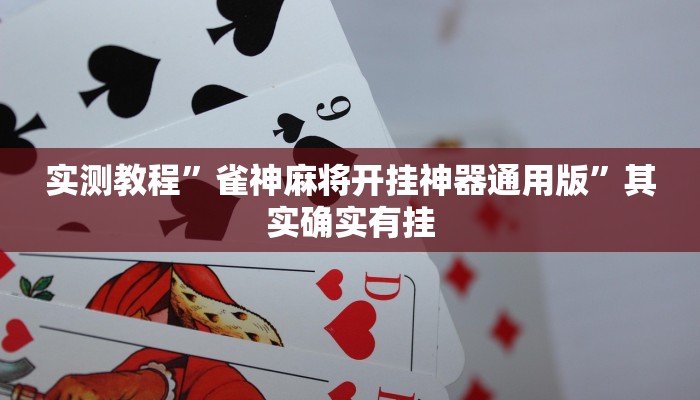 实测教程”雀神麻将开挂神器通用版”其实确实有挂