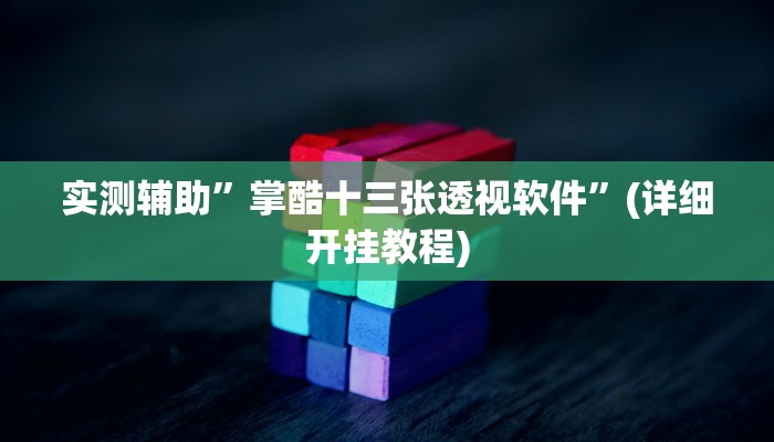 实测辅助”掌酷十三张透视软件”(详细开挂教程)