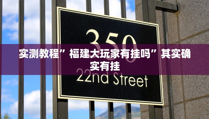 实测教程”福建大玩家有挂吗”其实确实有挂