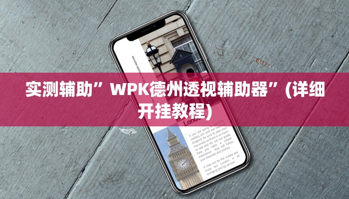 实测辅助”WPK德州透视辅助器”(详细开挂教程)
