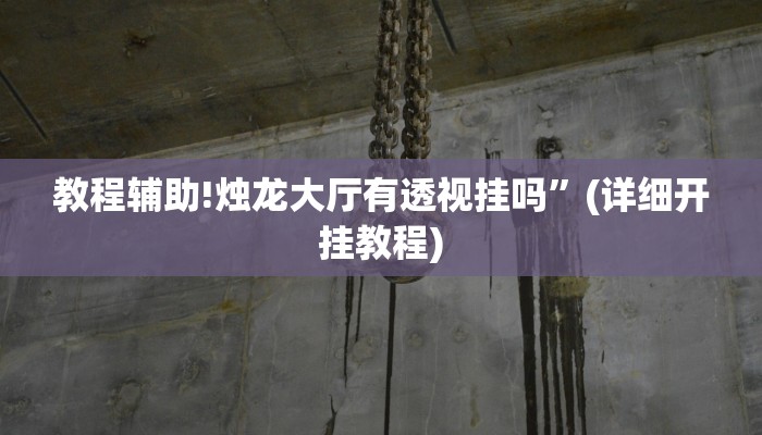 教程辅助!烛龙大厅有透视挂吗”(详细开挂教程)