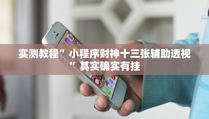 实测教程”小程序财神十三张辅助透视”其实确实有挂