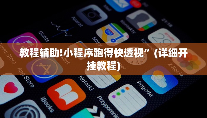 教程辅助!小程序跑得快透视”(详细开挂教程)