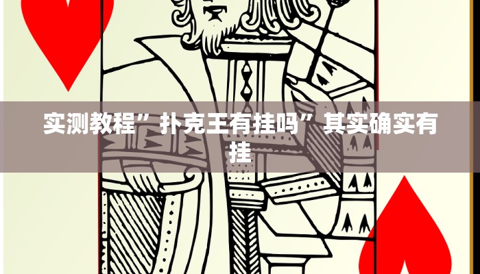 实测教程”扑克王有挂吗”其实确实有挂