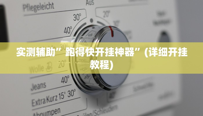 实测辅助”跑得快开挂神器”(详细开挂教程)