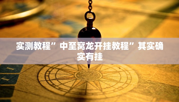 实测教程”中至窝龙开挂教程”其实确实有挂