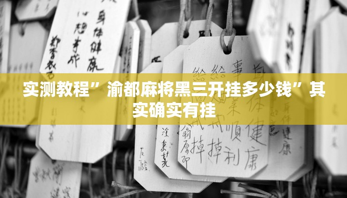 实测教程”渝都麻将黑三开挂多少钱”其实确实有挂