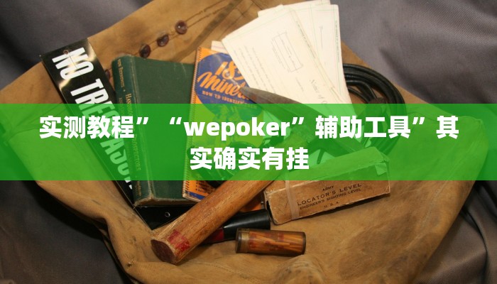 实测教程”“wepoker”辅助工具”其实确实有挂