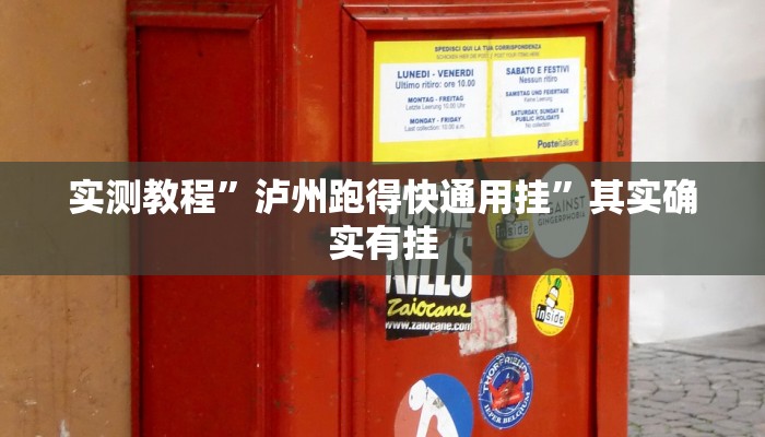 实测教程”泸州跑得快通用挂”其实确实有挂