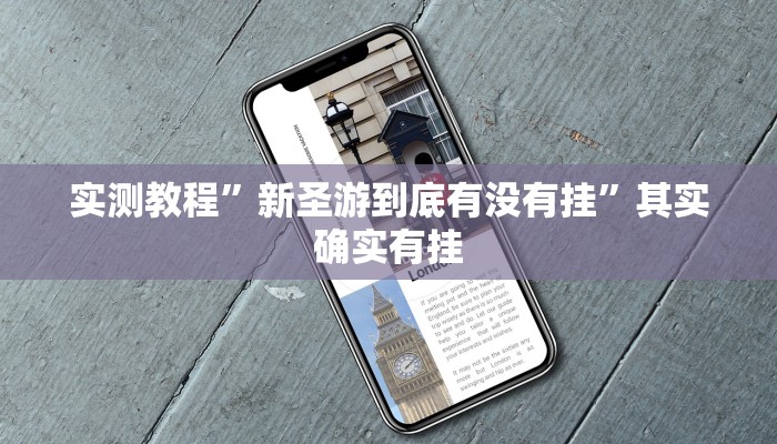 实测教程”新圣游到底有没有挂”其实确实有挂