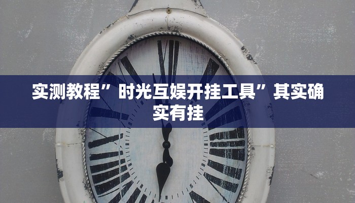 实测教程”时光互娱开挂工具”其实确实有挂
