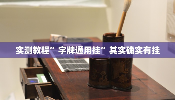 实测教程”字牌通用挂”其实确实有挂