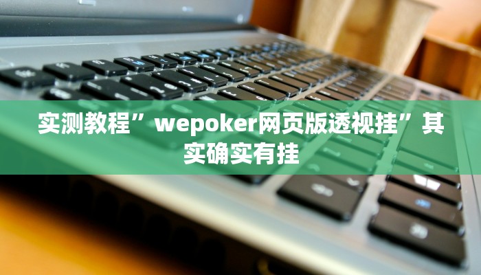 实测教程”wepoker网页版透视挂”其实确实有挂
