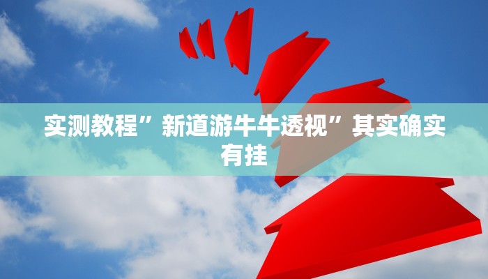 实测教程”新道游牛牛透视”其实确实有挂
