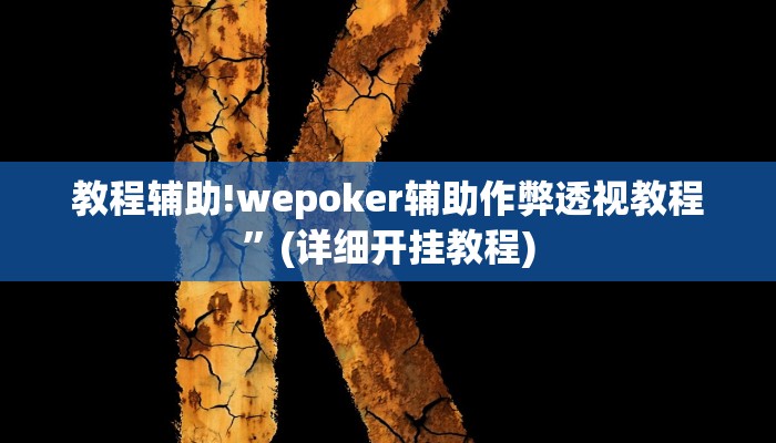 教程辅助!wepoker辅助作弊透视教程”(详细开挂教程)