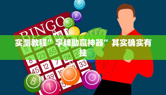 实测教程”字牌助赢神器”其实确实有挂