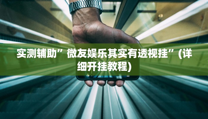 实测辅助”微友娱乐其实有透视挂”(详细开挂教程)