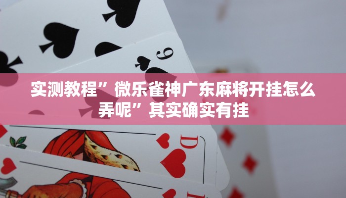 实测教程”微乐雀神广东麻将开挂怎么弄呢”其实确实有挂