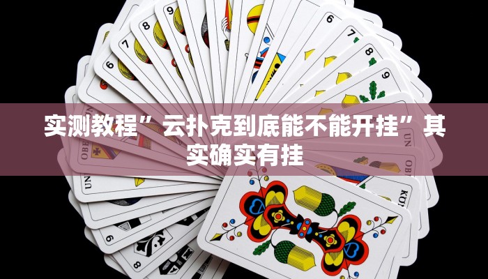 实测教程”云扑克到底能不能开挂”其实确实有挂