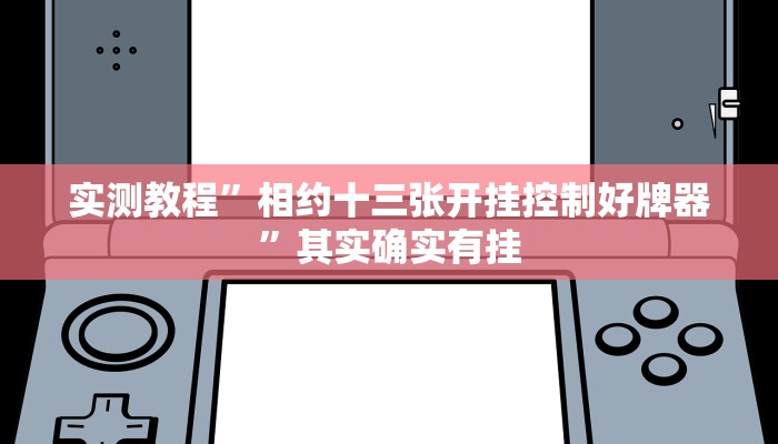 实测教程”相约十三张开挂控制好牌器”其实确实有挂