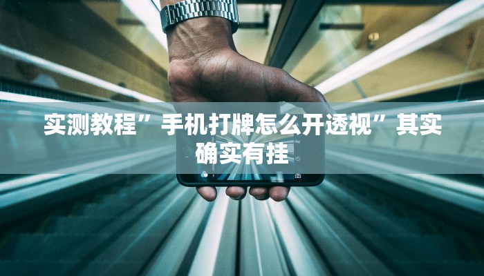 实测教程”手机打牌怎么开透视”其实确实有挂