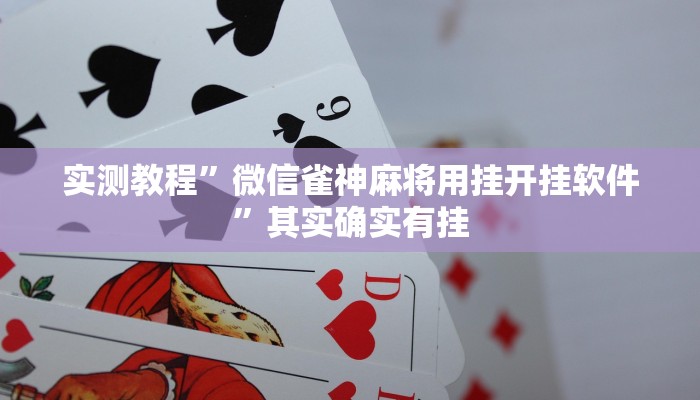 实测教程”微信雀神麻将用挂开挂软件”其实确实有挂