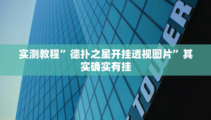 实测教程”德扑之星开挂透视图片”其实确实有挂