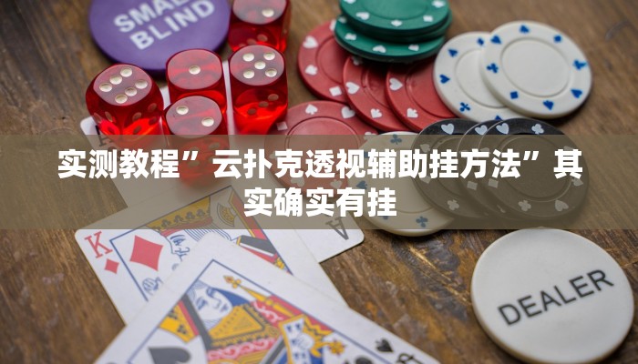 实测教程”云扑克透视辅助挂方法”其实确实有挂