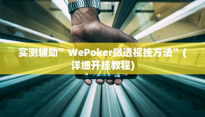 实测辅助”WePoker微透视挂方法”(详细开挂教程)
