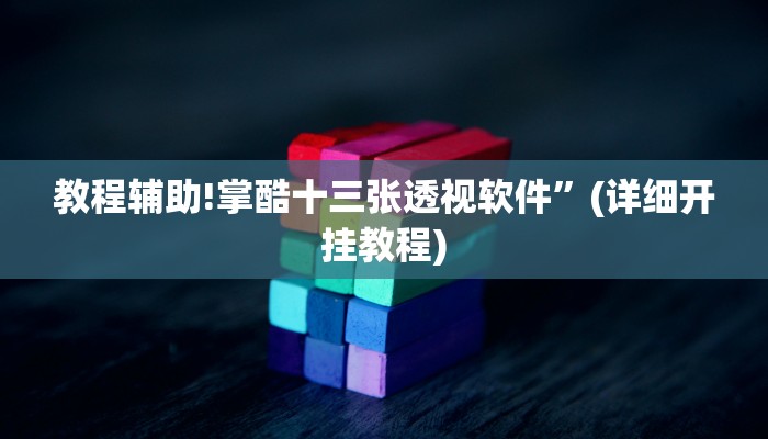 教程辅助!掌酷十三张透视软件”(详细开挂教程)