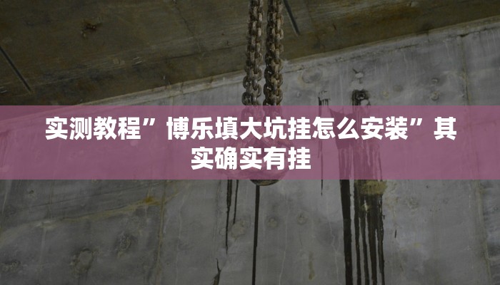 实测教程”博乐填大坑挂怎么安装”其实确实有挂