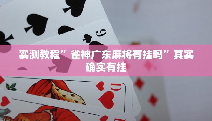 实测教程”雀神广东麻将有挂吗”其实确实有挂