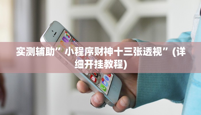 实测辅助”小程序财神十三张透视”(详细开挂教程)