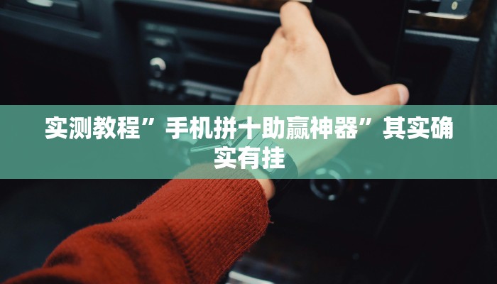 实测教程”手机拼十助赢神器”其实确实有挂