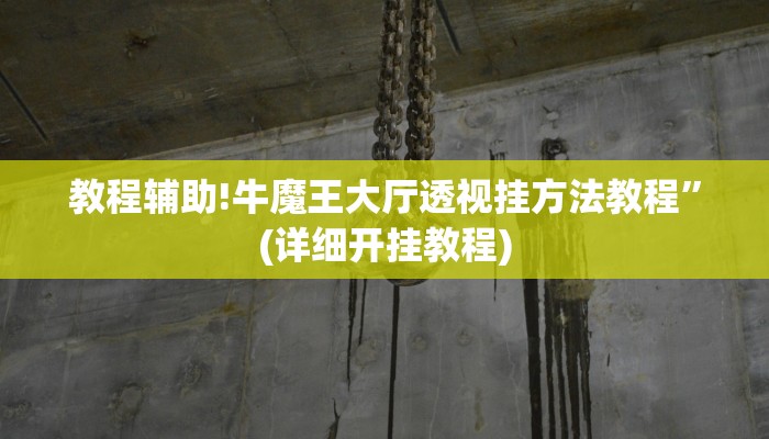 教程辅助!牛魔王大厅透视挂方法教程”(详细开挂教程)