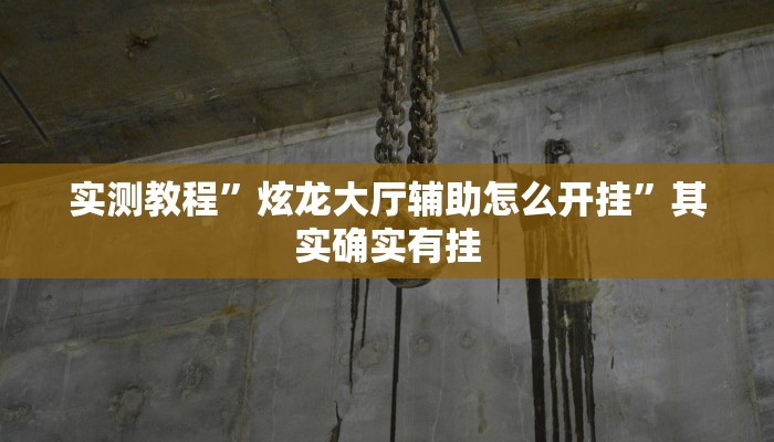 实测教程”炫龙大厅辅助怎么开挂”其实确实有挂
