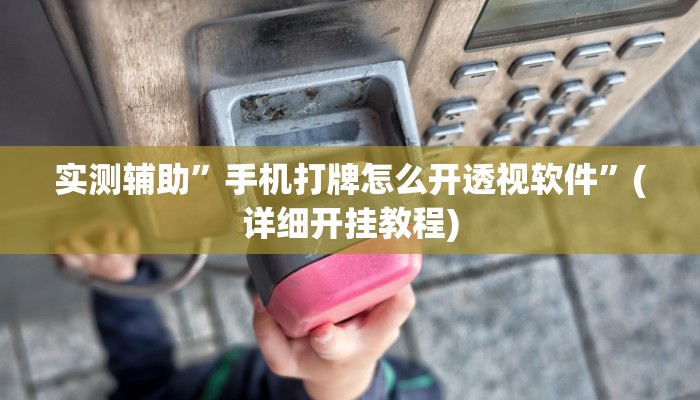 实测辅助”手机打牌怎么开透视软件”(详细开挂教程)
