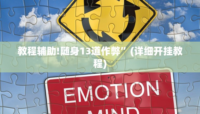 教程辅助!随身13道作弊”(详细开挂教程)