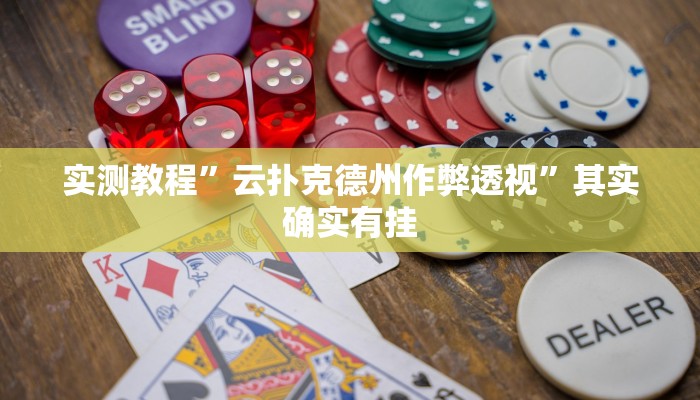 实测教程”云扑克德州作弊透视”其实确实有挂