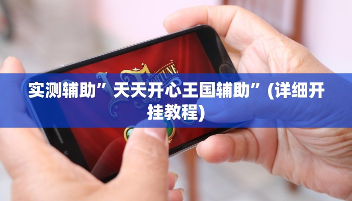 实测辅助”天天开心王国辅助”(详细开挂教程)