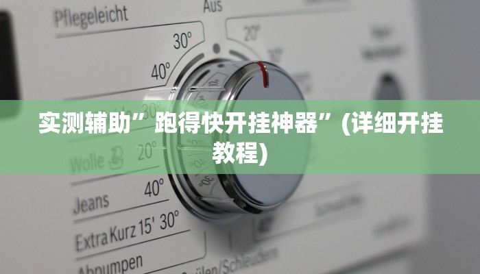 实测辅助”跑得快开挂神器”(详细开挂教程)