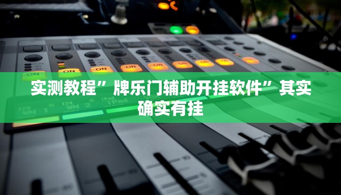 实测教程”牌乐门辅助开挂软件”其实确实有挂