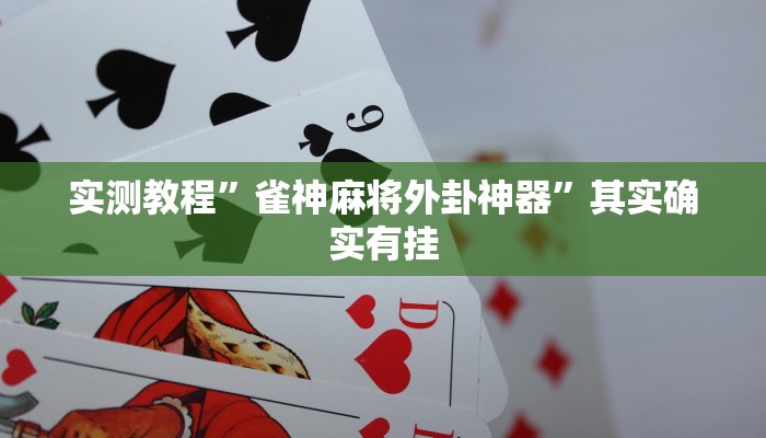 实测教程”雀神麻将外卦神器”其实确实有挂