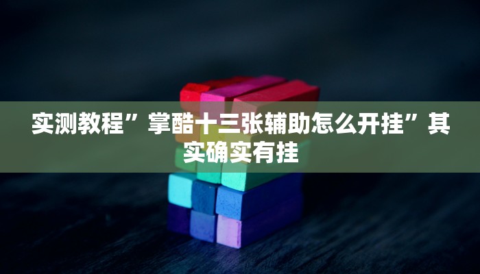 实测教程”掌酷十三张辅助怎么开挂”其实确实有挂