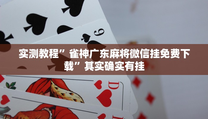 实测教程”雀神广东麻将微信挂免费下载”其实确实有挂