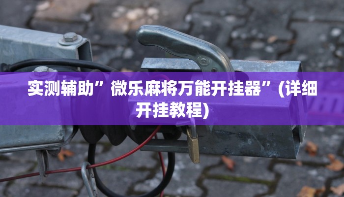 实测辅助”微乐麻将万能开挂器”(详细开挂教程)