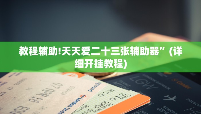 教程辅助!天天爱二十三张辅助器”(详细开挂教程)