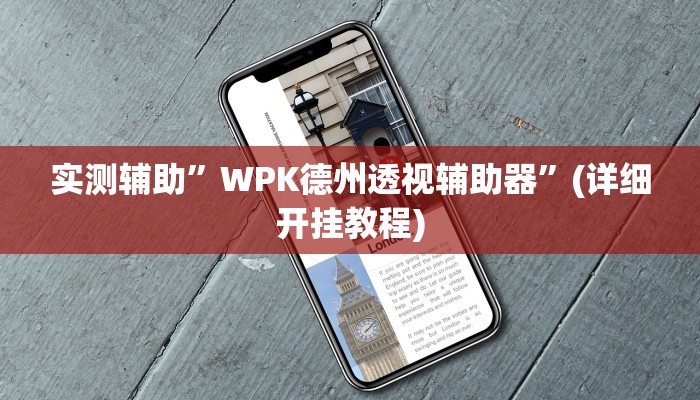 实测辅助”WPK德州透视辅助器”(详细开挂教程)